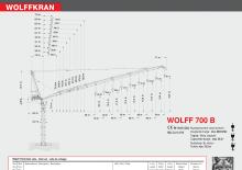 Кулокран - товароподемна накланяща се стрела - горно въртене Wolffkran 700 B