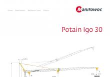 Кулокран - тролейна стрела - долно въртене Potain IGO 30
