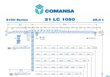 Кулокран - тролейна стрела - горно въртене Comansa 21LC1050