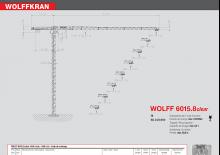 Кулокран - тролейна стрела - горно въртене Wolffkran 6015.8 clear