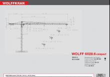 Кулокран - тролейна стрела - горно въртене Wolffkran 6028.6