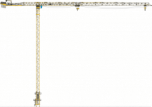 Кулокран - тролейна стрела - горно въртене Potain MCT 805 M32