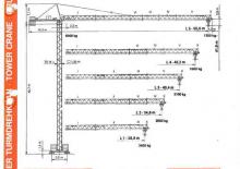 Кулокран - тролейна стрела - горно въртене Terex Peiner SK 96-F-TS 14.3