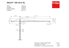 Кулокран - тролейна стрела - горно въртене Wolffkran WK 4615 SL 4
