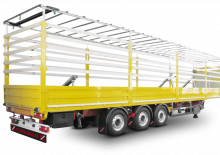 Полуремаркета с брезентова платформа Schwarzmüller 3-axle lightweight platform semitrailer - coil - inclined loader