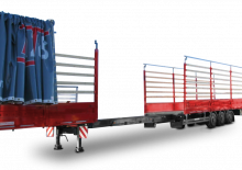 Полуремаркета с брезентова платформа Schwarzmüller 3-axle platform semitrailer - extendible