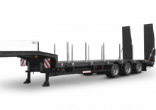 Полуремаркета с ниска платформа Schwarzmüller 3-axle low loader semitrailer with offset platform - reinforced