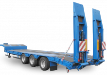 Полуремаркета с ниска платформа Schwarzmüller 3-axle low loader semitrailer with offset platform
