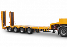 Полуремаркета с ниска платформа Schwarzmüller 4-axle low loader semitrailer with offset platform - reinforced - extendible