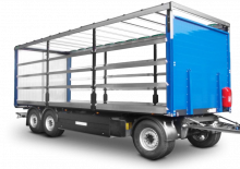 Ремаркета с брезентова платформа Schwarzmüller 3-axle sliding tarpaulin platform trailer