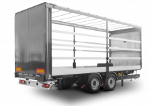Ремаркета с брезентова платформа Schwarzmüller Centre-axle sliding tarpaulin platform trailer