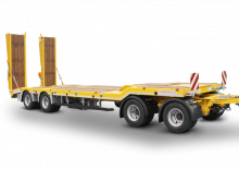 Ремаркета с ниска платформа Schwarzmüller 4-axle low loader trailer with offset platform