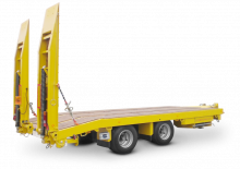 Ремаркета с ниска платформа Schwarzmüller Centre-axle low loader trailer with straight platform