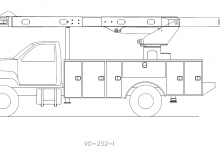 Монтирани на ремаркета повдигачи с подвижна стрела Versalift VO-252-REAR