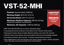 Монтирани на ремаркета повдигачи с подвижна стрела Versalift VST-52-MHI