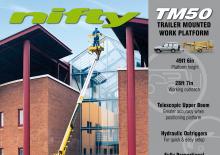 Монтирани на камион артикулиращи подемници за стрели Niftylift TM 50