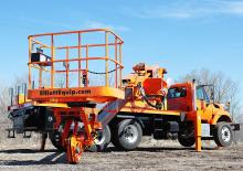 Телескопични вишки, монтирани на камион Elliott Equipment H55F HiReach