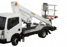 Телескопични вишки, монтирани на камион Palfinger P 140 T