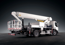 Телескопични вишки, монтирани на камион Bronto Skylift S35EM