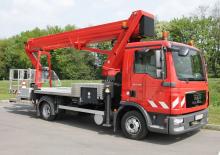 Телескопични вишки, монтирани на камион Ruthmann T 330 