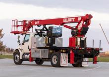 Телескопични вишки, монтирани на камион Elliott Equipment L65R HiReach
