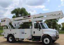 Телескопични вишки, монтирани на камион Terex Optima TCX55