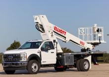 Телескопични вишки, монтирани на камион Elliott Equipment V63 HiReach