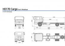 Твърдо шаси Hyundai Commercial Vehicles HD170 4x2 D6AB-d