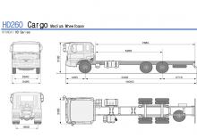Твърдо шаси Hyundai Commercial Vehicles HD260 6x4 D6AC