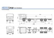 Твърдо шаси Hyundai Commercial Vehicles HD310 8x4 D6CA3H